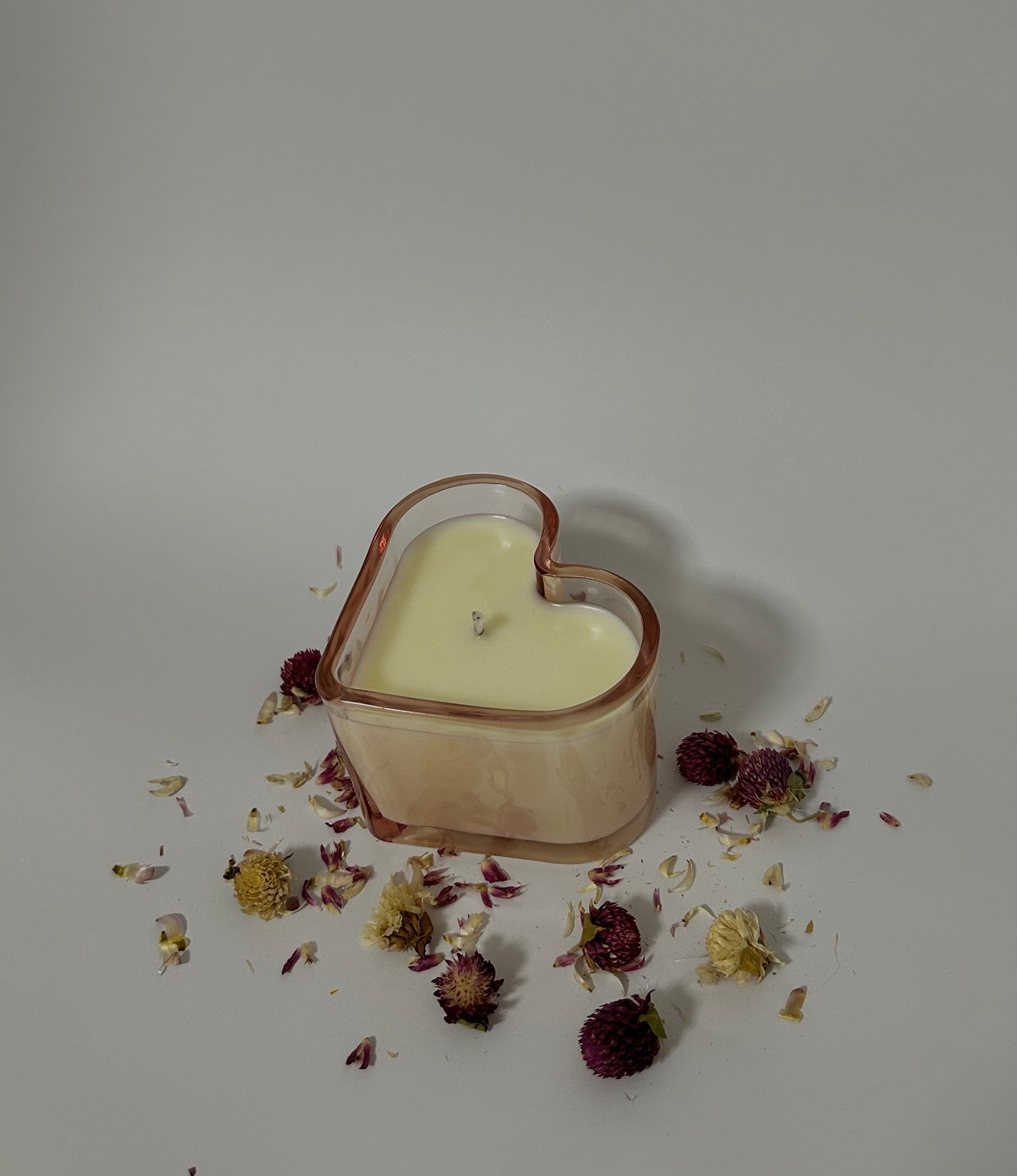 Vela aromática / Corazón rosa 200g