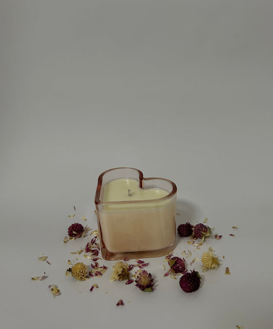 Vela aromática / Corazón rosa 200g